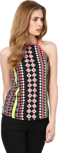 HARPA Casual Sleeveless Printed Women Multicolor Top