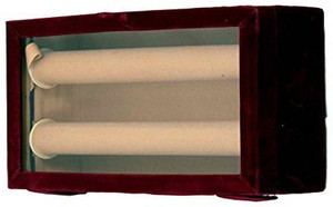 KUBER INDUSTRIES 2 Rods Transparent Bangle Organizer Box Velvet Coated Storage Case Make Up Vanity Box