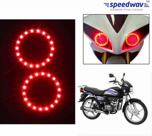 Speedwav Headlight Angel Eyes Light Set of 2 RED - Hero Splendor Plus ...