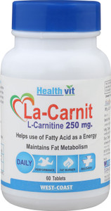 HealthVit La-Carnit L-Carnitine 250 mg 60 Tablets Price in India - Buy  HealthVit La-Carnit L-Carnitine 250 mg 60 Tablets online at Flipkart.com