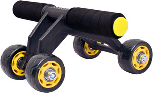 PRO365 Abdominal 4 wheel ab roller with knee mat with Knee Mat for Stomach Exercise एब व्यायाम करने वाला