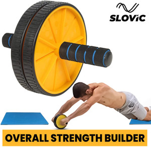 SLOVIC Double Wheel Ab Roller Gym For Exercise Fitness Equipment एब व्यायाम करने वाला