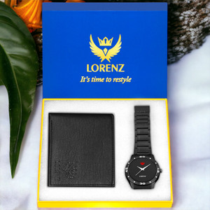 LORENZ Watch & Wallet Combo Black - Image 6
