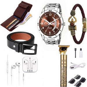Kkhatu Multicolor Belt, Wallet & Watch Combo - Image 2