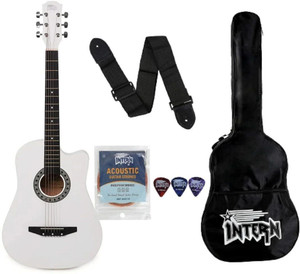 intern INT-38C-WH Acoustic Guitar Linden Wood - Image 6