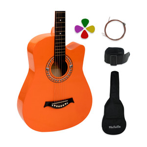 Medellin Acoustic Guitar Neon Orange - Image 6