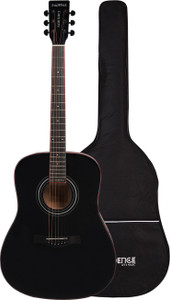 KADENCE A281BK Professional Acoustic Rosewood Guitar (Black)(with Online Classes) Acoustic Guitar Tonewood Rosewood Right Hand Orientation