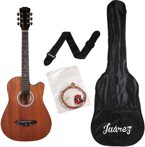 Juarez JRZ38C/MAH Acoustic Guitar, Linden Wood, Ebony, Black - Image 6