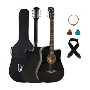 BLUEBERRY 38C 38 Inch Acoustic Guitar Black - Image 6
