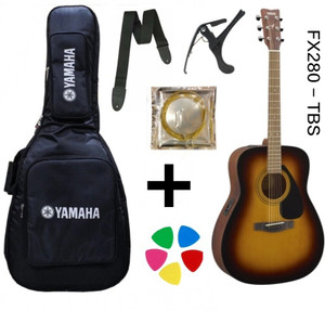 YAMAHA FX280 - TBS WITH COVER , BELT , STRING SET , CAPO , PICK Semi-acoustic Guitar Tonewood Rosewood