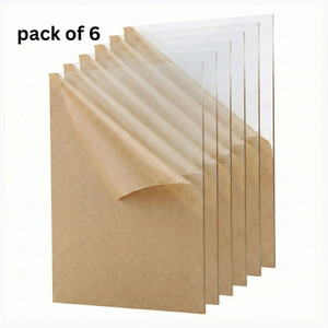 AKII Transparent Acrylic Sheets 4x6 Inch | Plexiglass Clear Sheet for DIY Art, Craft 6 inch Acrylic Sheet