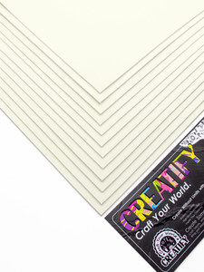 Creatify EVA Foam Sheets A4 Size – 2mm Thick | Pack of 12 Off White Creamy Colour 29.7 cm Acrylic Sheet