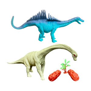 ZESTHOME 2 Realistic Big Dinosaur Toy Set - Hard Rubber Jumbo Dinosaur Figures Playset