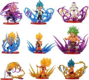 OFFO Dragon Ball Z Anime Set of 9 Action Figures For Home Decor