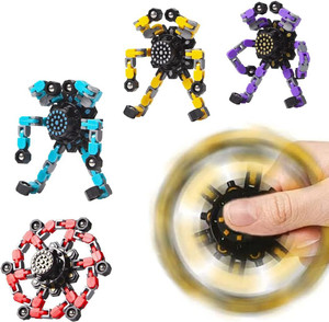 वेम्बले 3 Pcs Toy Transformable Fidget Spinner for Kids Adults DIY Robot Stress Relief