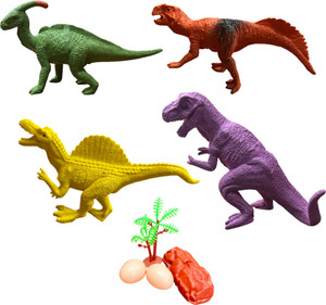 ZESTHOME Dinosaur Toys Set for Kids - 4 Medium Size Dinosaur Prehistoric animals Toys