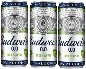 Budweiser Non alcoholic Green Apple Can