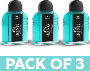 VETONI Ice King After Shave Lotion Blue Cooling, Irritation-Free Skin, 100ml Pack of 3
