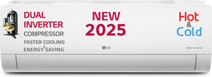 LG 2025 Model 1.5 Ton 3 Star Hot and Cold Split AI Dual Inverter with 4 Way Air Swing, HD Filter with Anti-virus Protection and VIRAAT Mode AC