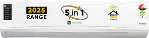 realme TechLife 2025 Model 1 Ton 3 Star Split Inverter 5-in-1 Convertible with Rapid Cool Technology Smart AC with Wi-fi Connect  - White
