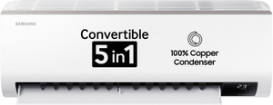 SAMSUNG Convertible 5-in-1 Cooling 2023 Model 1 Ton 3 Star Split Inverter AC  - White