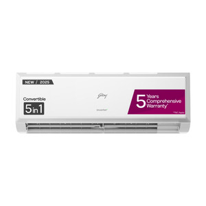 Godrej 2025 Model 1 Ton 3 Star Split Inverter 5-In-1-Convertible Cooling with Heavy Duty Cooling At Extreme Temperature AC