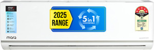 MarQ by Flipkart 2025 1 Ton 5 Star Split Inverter 5-in-1 Convertible with Turbo Cool Technology AC  - White