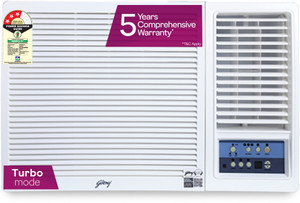 Godrej 2025 Model 1.5 Ton 3 Star Window Fixed Speed Turbo ModeAnti-Dust Filter with Anti-Freeze Thermostat AC