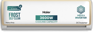 Haier 2025 Model Intelli-Convertible 7 in1 Convertible 1 Ton 5 Star Split Inverter HD Filter,Frost Self Clean,Upto 20 M air Flow, Hyper PCB, 2 Way Swing AC  - White