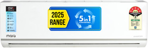 MarQ by Flipkart 2025 1.5 Ton 5 Star Split Inverter 5-in-1 Convertible with Turbo Cool Technology AC  - White