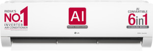 LG Convertible 6-in-1 Cooling 2023 Model 1.5 Ton 4 Star Split Inverter 4 Way Swing, HD Filter with Anti-Virus Protection AC  - White