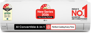 LG 2026 Model 1 tons 3 Star Split Smart Inverter Faster Cooling and Energy Saving, AI Convertible 6-in-1 Cooling, HD Filter with Anti Virus Protection, Cools at 55 Degree Celsius, Him Clean, VIRAAT Mode and Diet Mode Plus AC