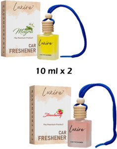 LUXIRE MOGRA Car Freshener Diffuser MOGRA & STRAWBERRY Car Freshener (Pack of 2)