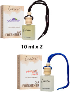 LUXIRE LAVENDER Car Freshener Diffuser LAVENDER & ACTIVE-FRESH Car Freshener (Pack of 2)