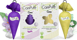 CamPure Cone Air Freshener - Lavender & Mogra - Pack of 2 Potpourri Cone Air Freshener - Lavender & Mogra - Pack of 2