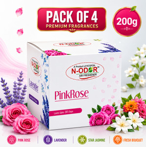N-ODOR Rose Blocks Air Freshener Lavender, Jasmine & Rose Aroma Diffuser 3+1