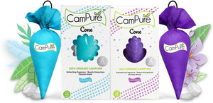 CamPure Camphor Original & Lavender Air Freshener Potpourri Cone Original & Lavender - Pack of 2