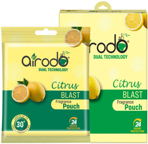 AIRODO Air Freshener Citrus Blast Pocket Gel Luxury Fragrance Booster Refill Air Freshener Citrus Blast Pocket Gel | Luxury Fragrance Booster (Lemon)
