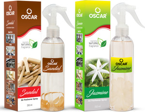 OSCAR Sandal and Jasmine Spray Room Air Freshener with Long Lasting Mood Freshing fragrance