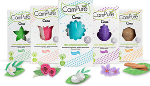 CamPure Cone Combo - Pack of 5 Potpourri Camphor Cone Combo - Room Freshener, Mosquito - Insect Repellent - Pack Of 5
