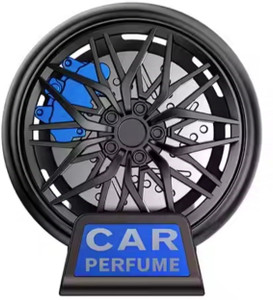 LAVITRA Car Wheel Design Air Freshener with Alloy & ABS Build Stylish Vent Clip Perfume Car Freshener Diffuser