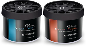 DeFEUR Ocean Drift & Mystic Flora, Gel Car Perfume, Long lasting Upto 45 Days Car Freshener Diffuser Gel Car Perfume Gel