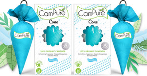 CamPure Cone Original - Pack of 2 Potpourri Camphor Cone Original - Room Freshener, Mosquito - Insect Repellent - Pack Of 2