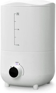 Oriley 2111A Ultrasonic Cool Mist Humidifier for Home Office Adults and Baby Bedroom (2.3L, 18W, Solid White) Portable Room Air Purifier
