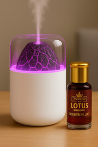 Hortusclear Volcano Humidifier with Night Light | USB Powered Air Purifier & Perfect Gift Portable Room Air Purifier