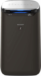 Sharp Air Purifier FP-J80M-H for Homes & Offices | Dual Purification - ACTIVE (Plasmacluster Technology) & PASSIVE FILTERS (True HEPA H14+Carbon+Pre-Filter) | Captures 99.97% of Impurities Black Portable Room Air Purifier
