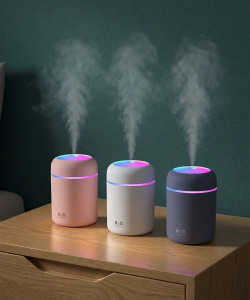Naridream Portable Night Light Quiet Auto Shut Off 2 Mist Modes Colorful Cool 300mL Portable Room Air Purifier