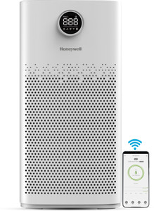 Honeywell Air Touch P2 5 Stage Filtration,Covers 853sq.ft, PM 2.5 Level Display, with WIFI & ALEXA, H13 HEPA & Activated Carbon Filter, Removes 99.99% Pollutants, Micro Allergens Portable Room Air Purifier