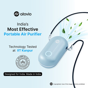 atovio Wearable & Portable Air Purifier, Compact & Personal, TESTED AT IIT KANPUR Portable Room Air Purifier