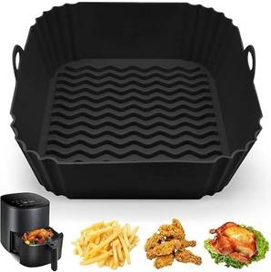 ZOVISU SquareAirFryer Silicone Liners Reusable Air Fryer Silicone Basket (MultiColour1) Airfryer Tray